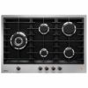 Picture of De Dietrich 75cm 5 x Burner Gas Hob 1 x Wok Burner Cast Iron Pan Supports Stainless Steel