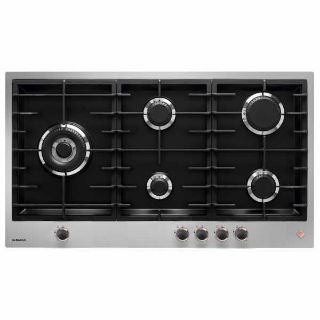 Picture of De Dietrich 90cm 5 x Burner Gas Hob 1 x Wok Burner Cast Iron Pan Supports Stainless Steel