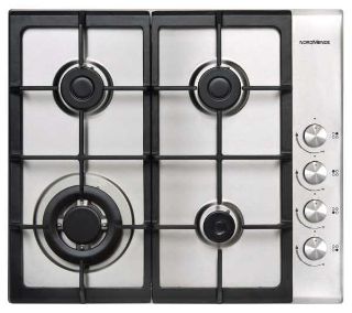 Picture of NordMende 60cm 4 x Burner Gas Hob Cast Iron Pan Supports Stainless Steel