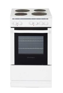 Picture of NordMende F/S 50cm Single Cavity Electric Static Cooker with Solid Plates White