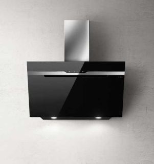 Picture of Elica 90cm Majestic Vertical Hood No Drip Black Glass + Stainless Steel