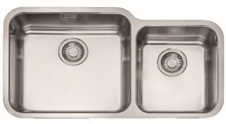 Picture of Franke Largo Double Bowl Undermounted Sink RHSB Stainless Steel