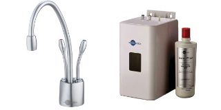 Picture of ISE Hot and Cold Tap Brushed Steel Kit