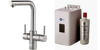 Picture of ISE 4 In 1 L Spout Touch Control Tap Brushed Steel Kit
