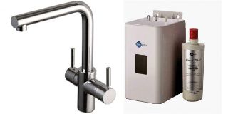 Picture of ISE 3 In 1 L Spout Tap Brushed Steel Kit