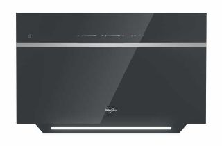 Picture of Whirlpool 90cm Vertical Hood Black Glass