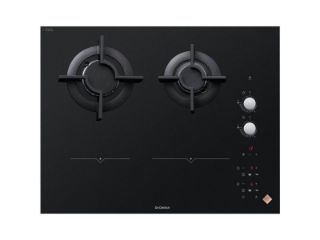 Picture of De Dietrich 65cm 2 x Gas Burner 2 x Induction Zone Hob Black Glass