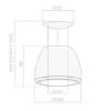 Picture of Elica 50cm Edith Heavy Metal Classic Suspended Hood Chrome