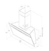 Picture of Elica 60cm Majestic Vertical Hood No Drip Black Glass + Stainless Steel