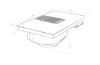 Picture of Elica 83cm Nikolatesla LIBRA 4 x Zone Recycling Aspirating Induction Hob 2 x Bridge Zones + Weighing Scales White