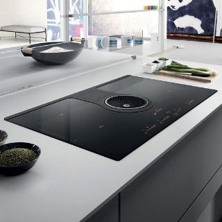 Picture of Elica 83cm Nikolatesla ONE 4 x Zone Ducted Aspirating Induction Hob 2 x Bridge Zones Slider Control Black 