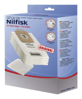 Picture of Nilfisk SELECT 4 x Dust Bags + Pre Filter
