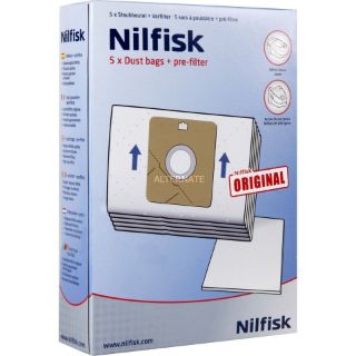 Picture of Nilfisk BRAVO 5 x Vacuum Bags + Pre Filter