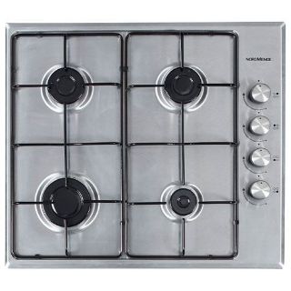 Picture of NordMende 60cm 4 x Burner Gas Hob Enamel Pan Supports Stainless Steel