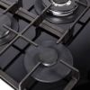 Picture of NordMende 70cm 5 x Burner Gas Hob 1 x Wok Burner Cast Iron Pan Supports Black Glass