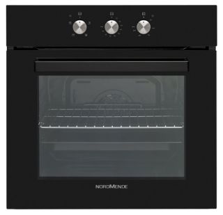 Picture of NordMende B/I 65L Black Glass Single Fan Oven & Grill & Timer