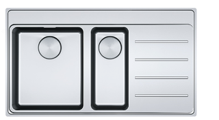 Picture of Franke Mythos Plus 1.5 Slim-Top Sink with Tap Ledge Stainless Steel RHD