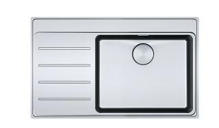 Picture of Franke Mythos Plus Single Bowl Slim-Top Sink with Tap Ledge Stainless Steel LHD
