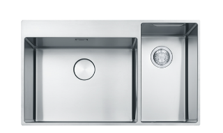 Picture of Franke Box Centre Double Bowl Slim-Top Sink RHSB Stainless Steel
