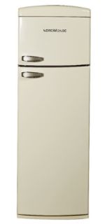 Picture of NordMende 605mm Freestanding Retro 1791mm Tall Top Mount Fridge Freezer Gloss Cream