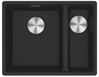 Picture of Franke Maris 1.5 Bowl Undermounted Sink RHSB Fragranite Matt Black