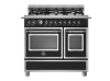 Picture of Bertazzoni Heritage 90cm Range Cooker Twin Oven Dual Fuel Matt Black