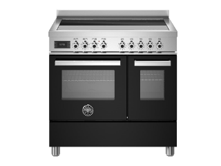 Picture of Bertazzoni Professional 90cm Range Cooker Twin Oven Induction Gloss Black