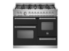 Picture of Bertazzoni Master 100cm Range Cooker XG Oven Dual Fuel Matt Black