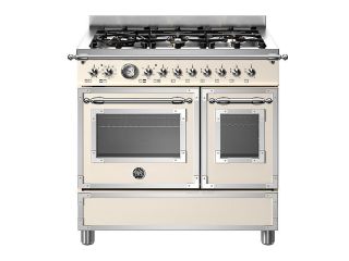 Picture of Bertazzoni Heritage 90cm Range Cooker Twin Oven Dual Fuel Ivory