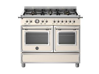 Picture of Bertazzoni Heritage 100cm Range Cooker Twin Oven Dual Fuel Ivory