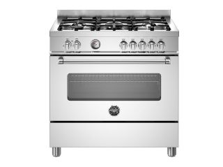 Picture of Bertazzoni Master 90cm Range Cooker Single Oven Dual Fuel Stainless Steel
