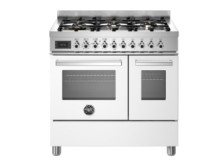 Picture of Bertazzoni Professional 90cm Range Cooker Twin Oven Dual Fuel Gloss White