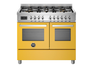 Picture of Bertazzoni Professional 100cm Range Cooker Twin Oven Dual Fuel Gloss Yellow