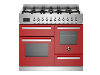 Picture of Bertazzoni Professional 100cm Range Cooker XG Oven Dual Fuel Red