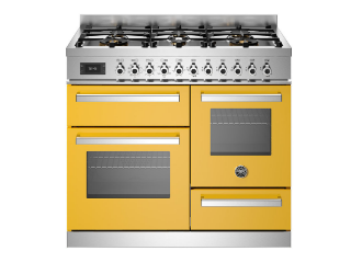 Picture of Bertazzoni Professional 100cm Range Cooker XG Oven Dual Fuel Yellow