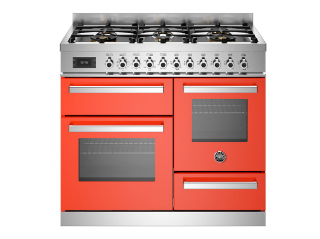 Picture of Bertazzoni Professional 100cm Range Cooker XG Oven Dual Fuel Orange