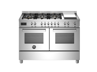 Picture of Bertazzoni Professional 120cm Range Cooker Twin Oven Dual Fuel Stainless Steel