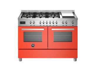 Picture of Bertazzoni Professional 120cm Range Cooker Twin Oven Dual Fuel Gloss Orange