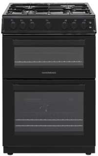 Picture of NordMende FS 60cm Twin Cavity Natural Gas Cooker Black