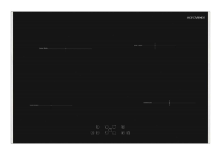 Picture of NordMende 78cm 4 x Zone Touch Control Induction Hob Black Framed
