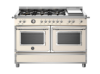 Picture of Bertazzoni Heritage 120cm Range Cooker Twin Oven with Griddle Dual Fuel Ivory