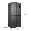 Picture of TCL Free Standing 4 Door Fridge Freezer Quartz Grey