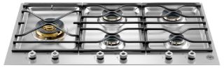Picture of Bertazzoni Segmented 90cm Gas Hob 5 Burners Left Hand Wok Burner