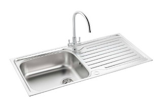 Picture of Carron Phoenix Lomond 100cm Single Bowl Inset Sink Reversible Stainless Steel