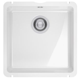 Picture of Franke Kubus Single Bowl Undermounted Sink Ceramic Glossy White