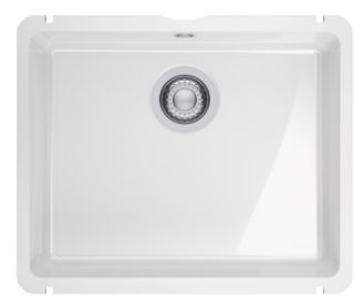 Picture of Franke Kubus Single Bowl Undermounted Sink Ceramic Glossy White