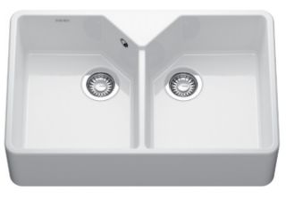 Picture of Franke Belfast Twin Bowl Sink White Ceramic