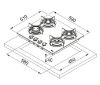 Picture of Franke  Mythos Gas on Glass Hob 90