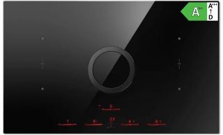 Picture of Elica 83cm Nikolatesla SWITCH 4 x Zone Ducted Aspirating Induction Hob 2 x Bridge Zones Black 