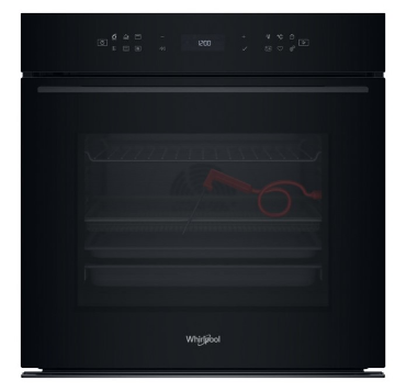 Picture of Whirlpool Built In W7 Pyro And Hydro Clean Oven With Airfry And High Heat Pizza Black